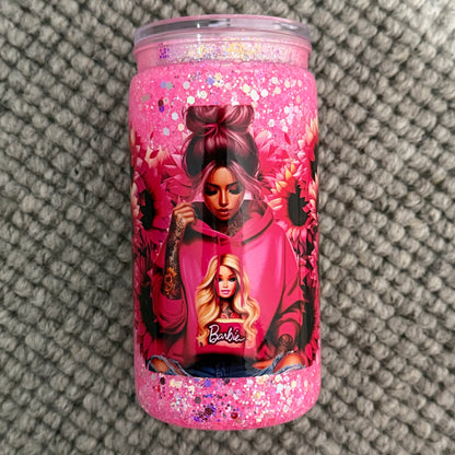 16oz Acrylic Snow Globe Tumbler | tattoo barbie