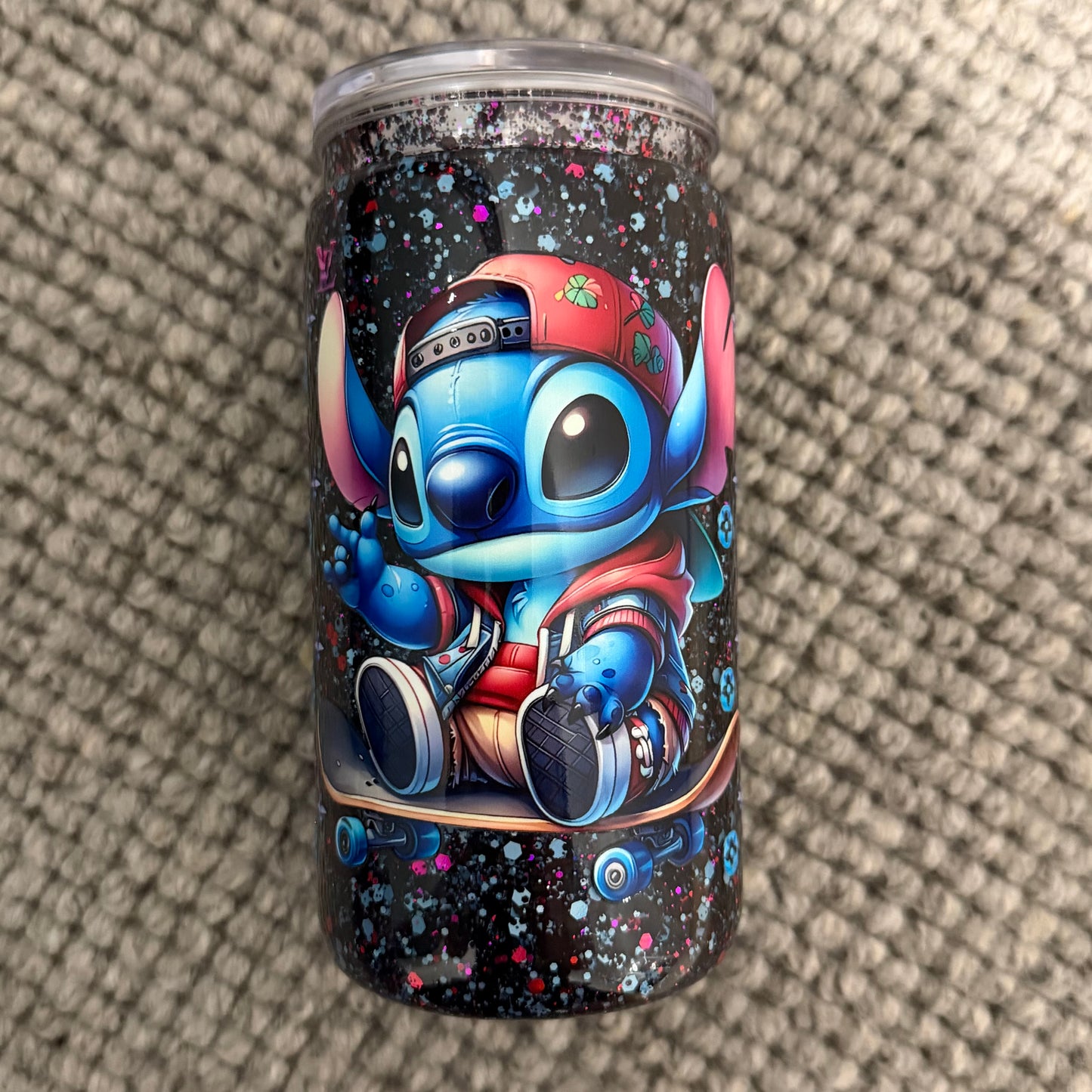 ❄️ 16oz Acrylic Snow Globe Tumbler (Blue alien designer LV)