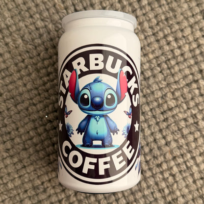 16oz Stainless Steel Tumbler | Insulated Drinkware | Starbucks Blue Alien