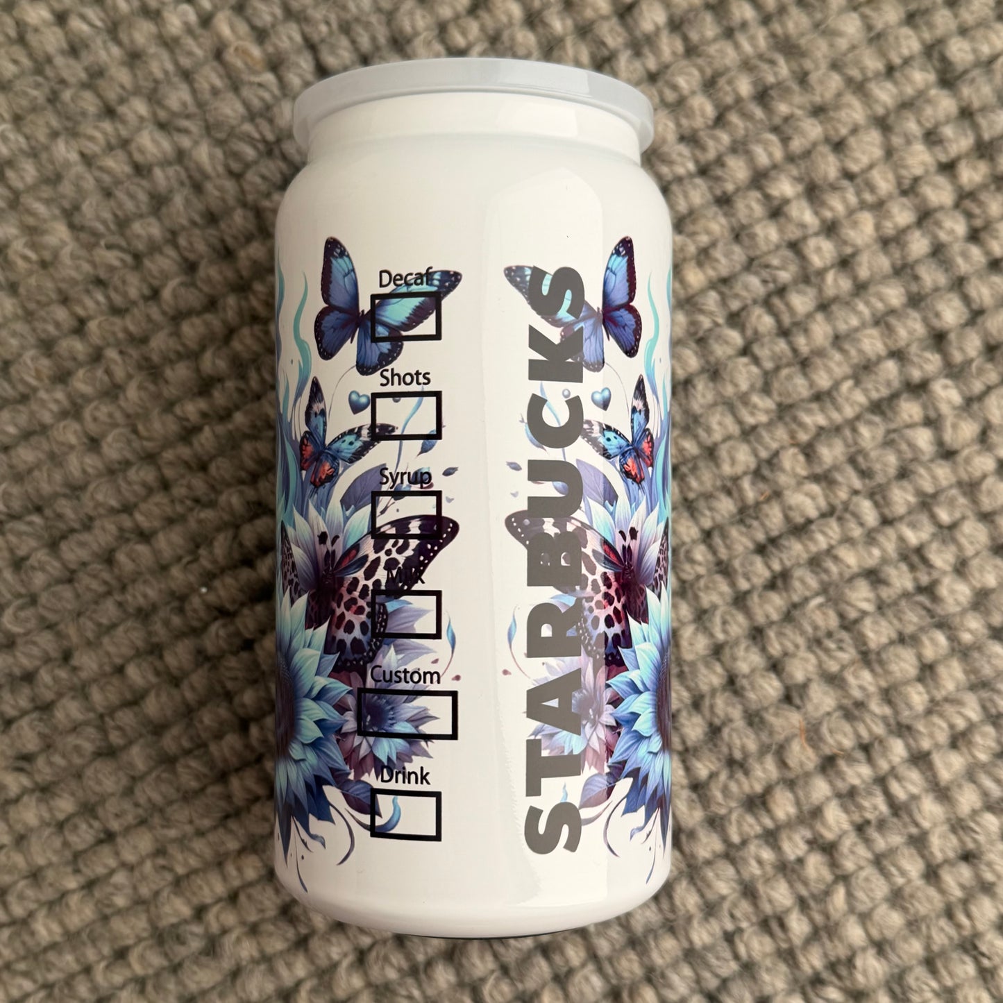 16oz Insulated Stainless Steel Tumbler (starbucks blue alien)