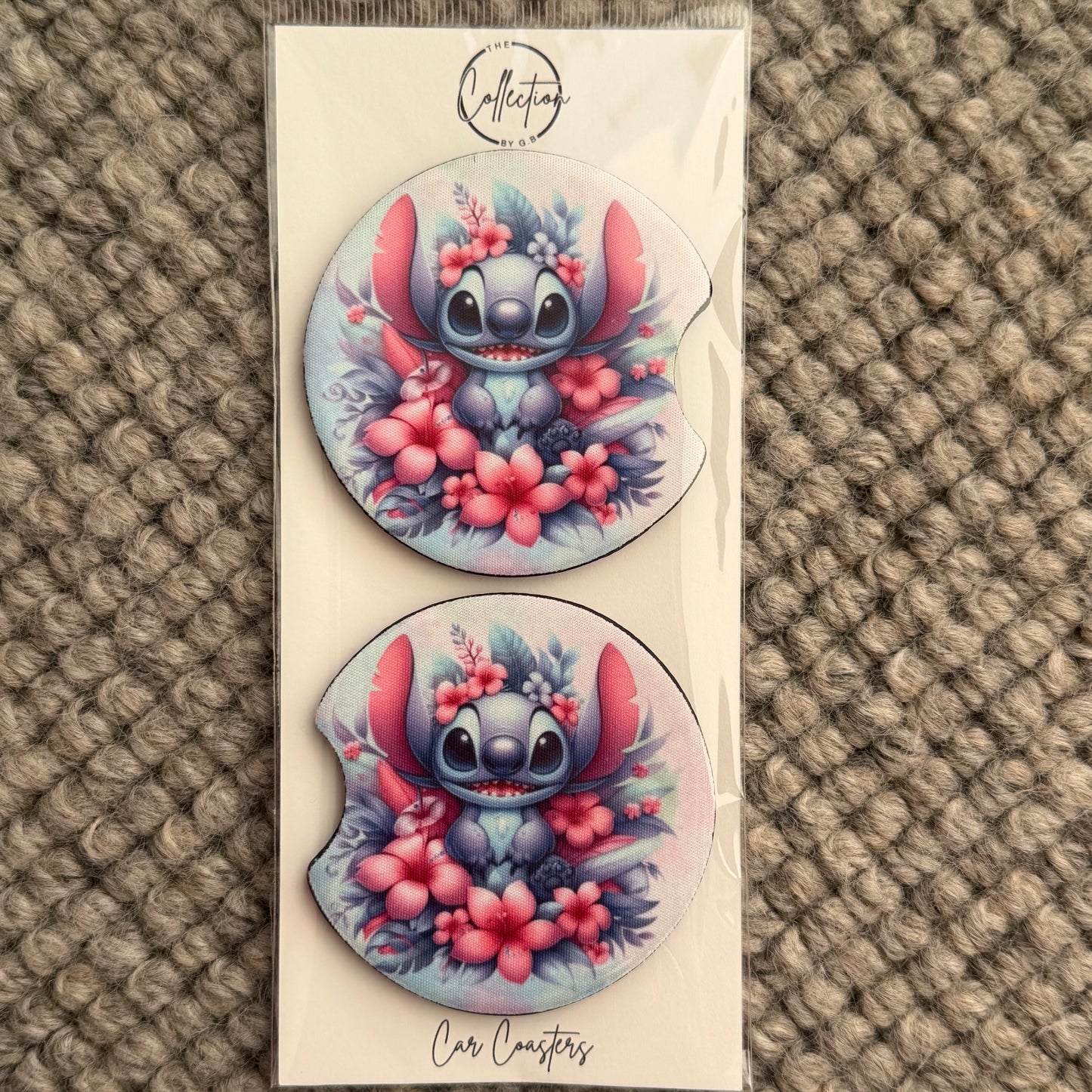 Car Coaster Set (blue alien tropical)