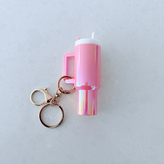 Mini Holographic Keychain Tumbler Blanks – Perfect for UV DTF Wraps & Custom Crafting