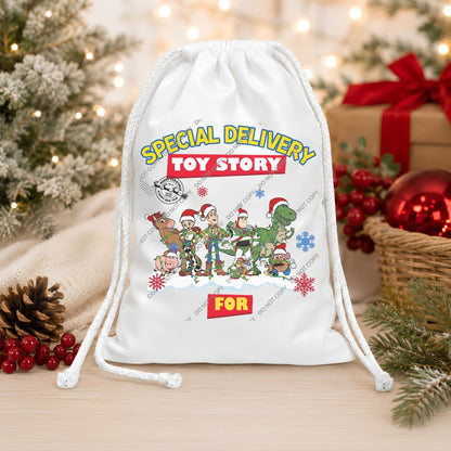 Santa Sack DTF Heat Transfer | 25cm Transfer