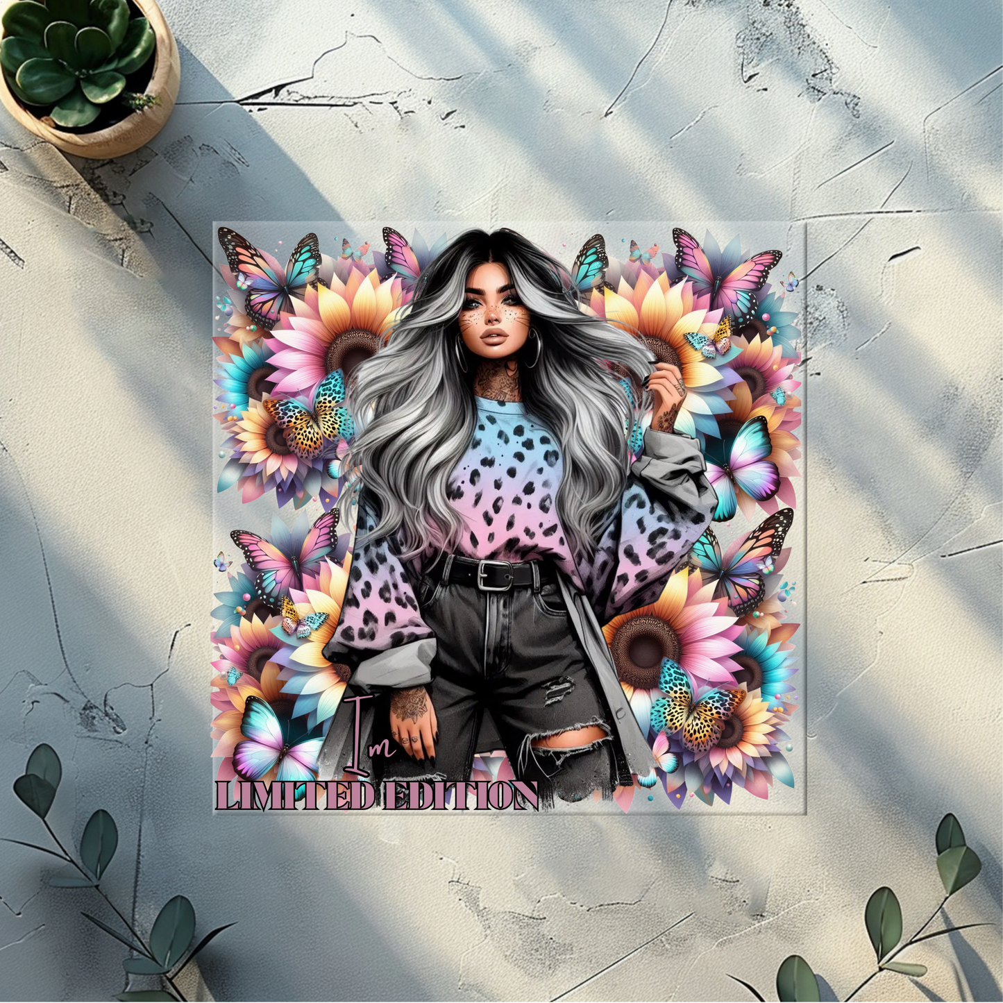 DTF plus pocket print (tattoo girl I’m limited edition