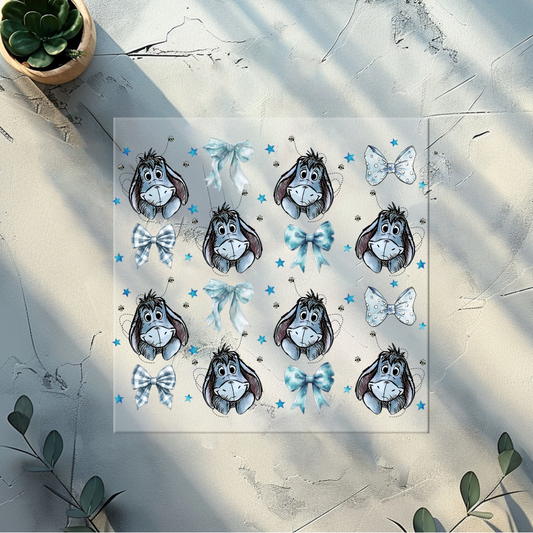 DTF Print (Grey Donkey with bows)