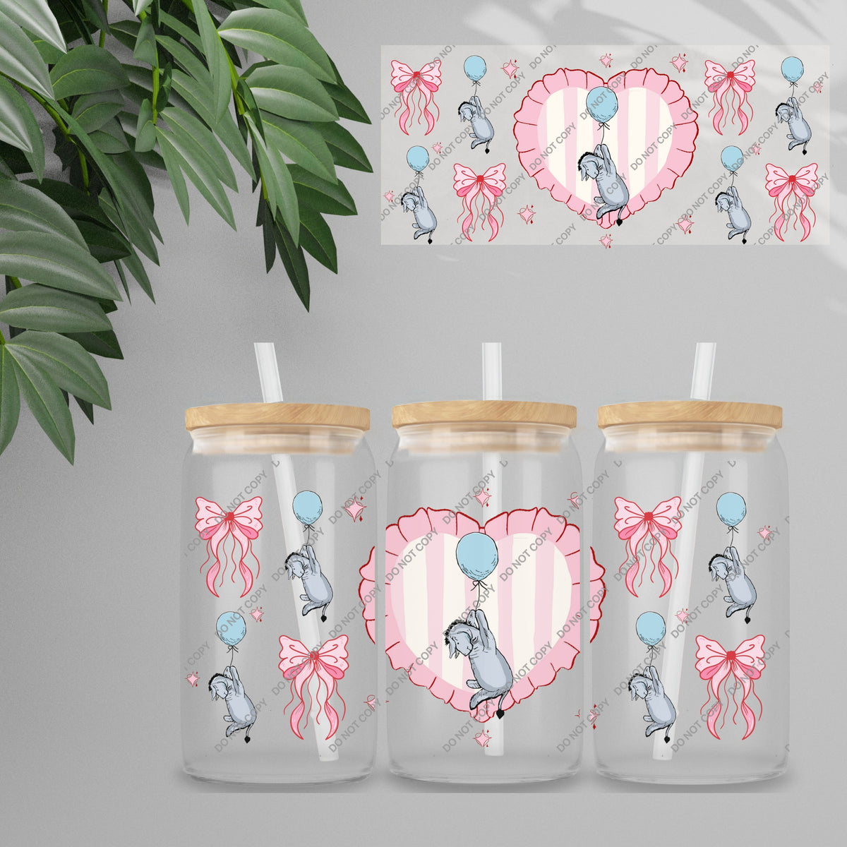 Piglet Heart Blue Pink