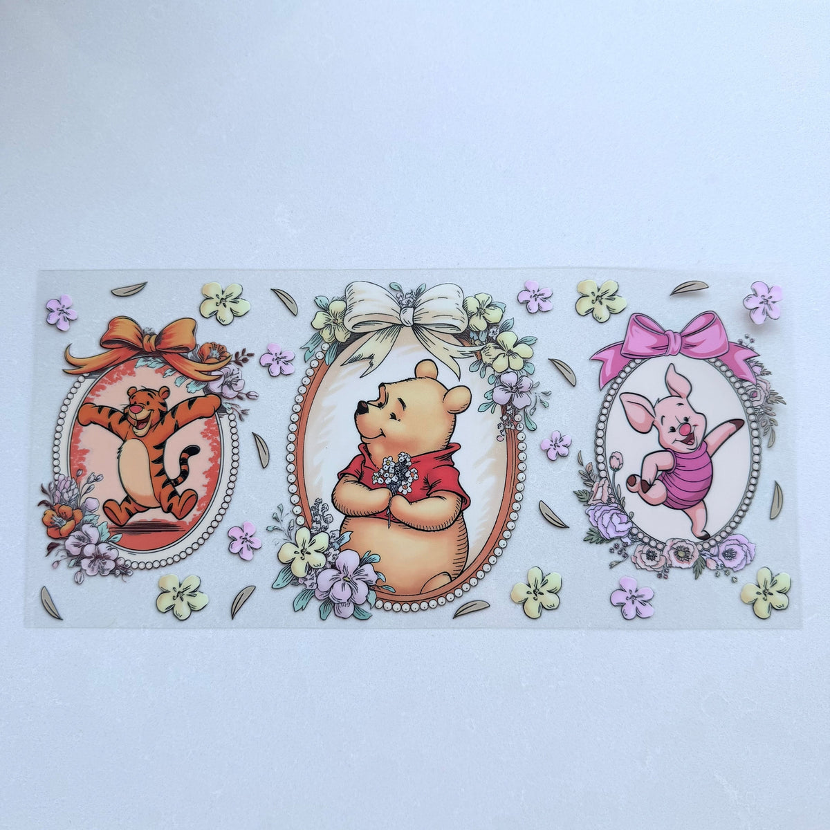 Pooh Framed Bow Pink