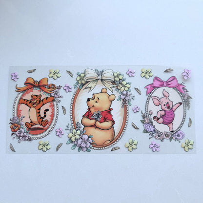 Pooh Framed Bow Pink