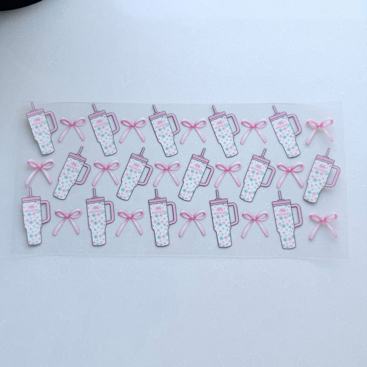 White Coffee Cup Bow