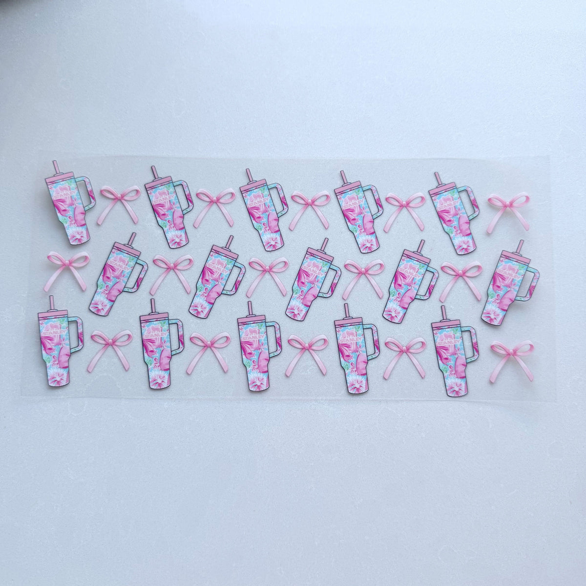 Purple Coffee Cup Bow