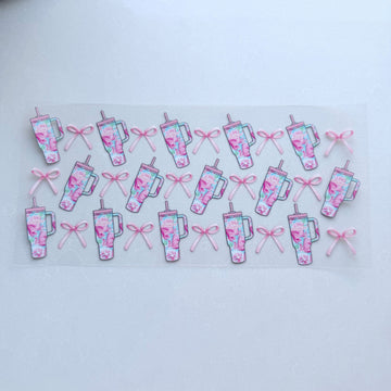 Purple Coffee Cup Bow