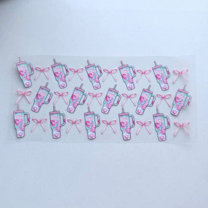 Purple Coffee Cup Bow