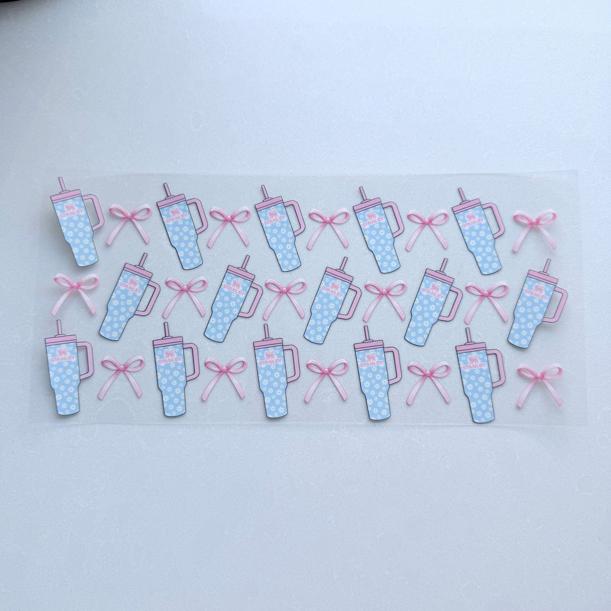 Blue Coffee Cup Bow