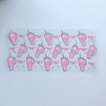 Pink Coffee Cup Bow