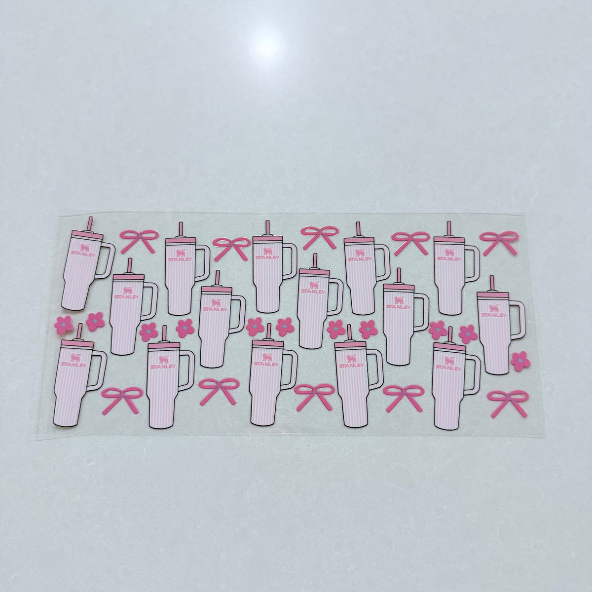 Pink Bow Bottles Tall