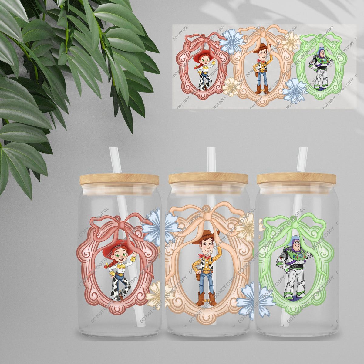 UVDTF Wrap - Cutesy Characters Double Sided | 16oz Tumbler Transfer