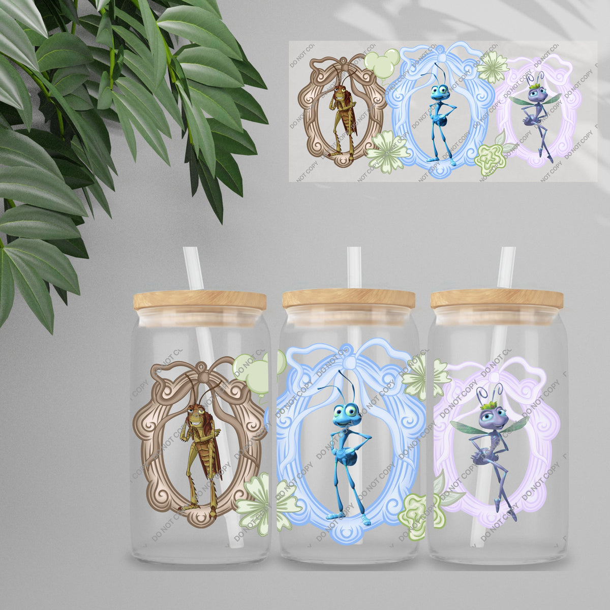 UVDTF Wrap - Cutesy Characters Double Sided | 16oz Tumbler Transfer