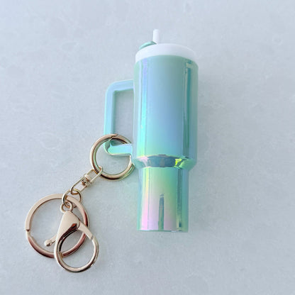 Mini Holographic Keychain Tumbler Blanks – Perfect for UV DTF Wraps & Custom Crafting